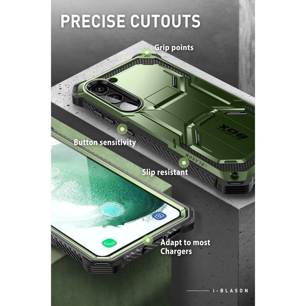 Supcase Samsung Galaxy S23 Armorbox 2 Σκληρή Θήκη με Προστασία Οθόνης και Stand - Green