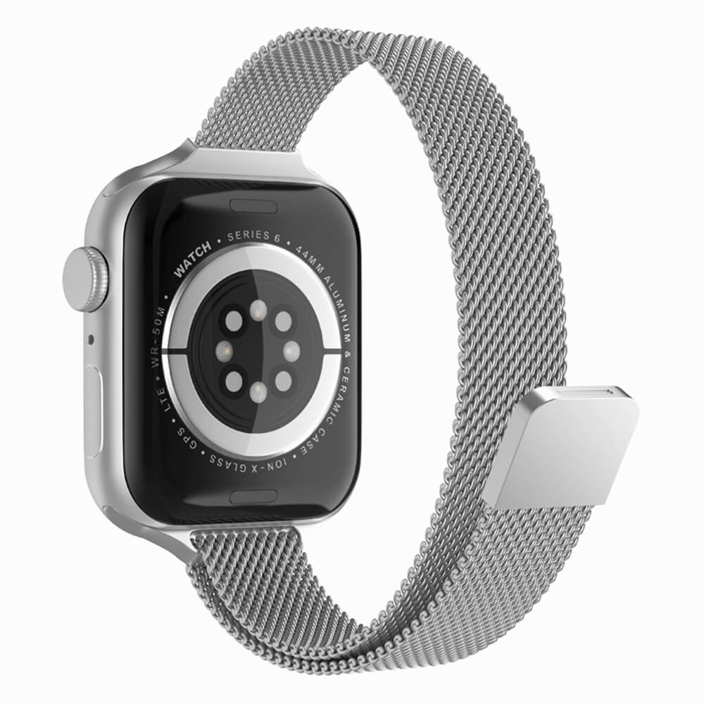 Techsuit Λουράκι Apple Watch 4/5/6/7/8/9/10/11 - SE (1/2/3) - ULTRA (1/2/3) - 44/45/46/49mm Watchband W034 από Ανοξείδωτο Ατσάλι - Silver