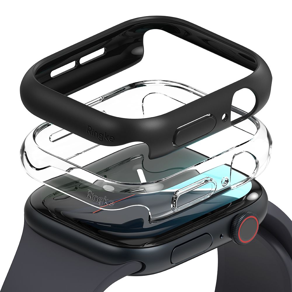 Ringke Θήκη Apple Watch 10/11 - 42mm Slim - 2 Τεμάχια - Διάφανη - Matte Black