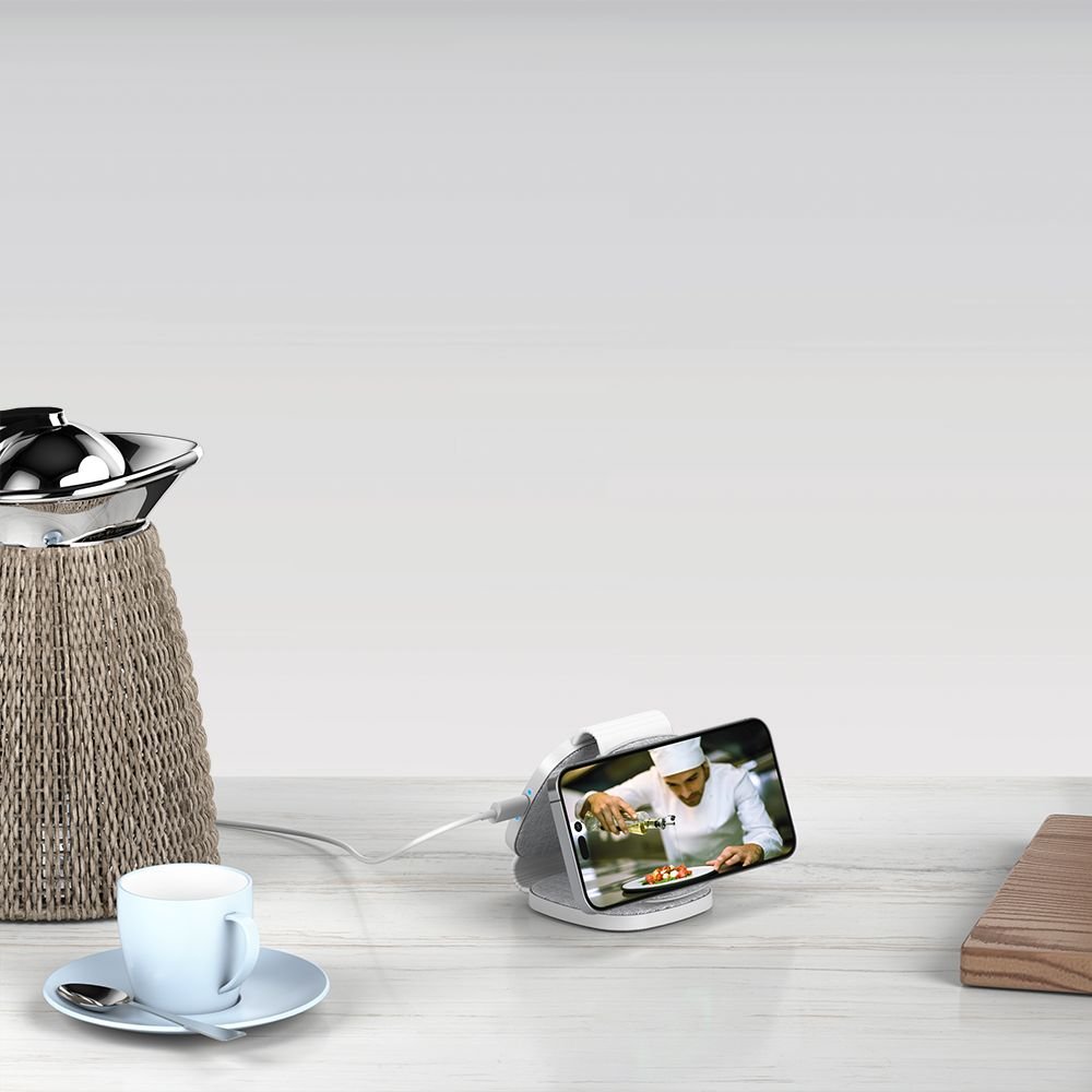 Tech - Protect QI15W - A32 3in1 Ασύρματος Μαγνητικός Φορτιστής MagSafe - Grey