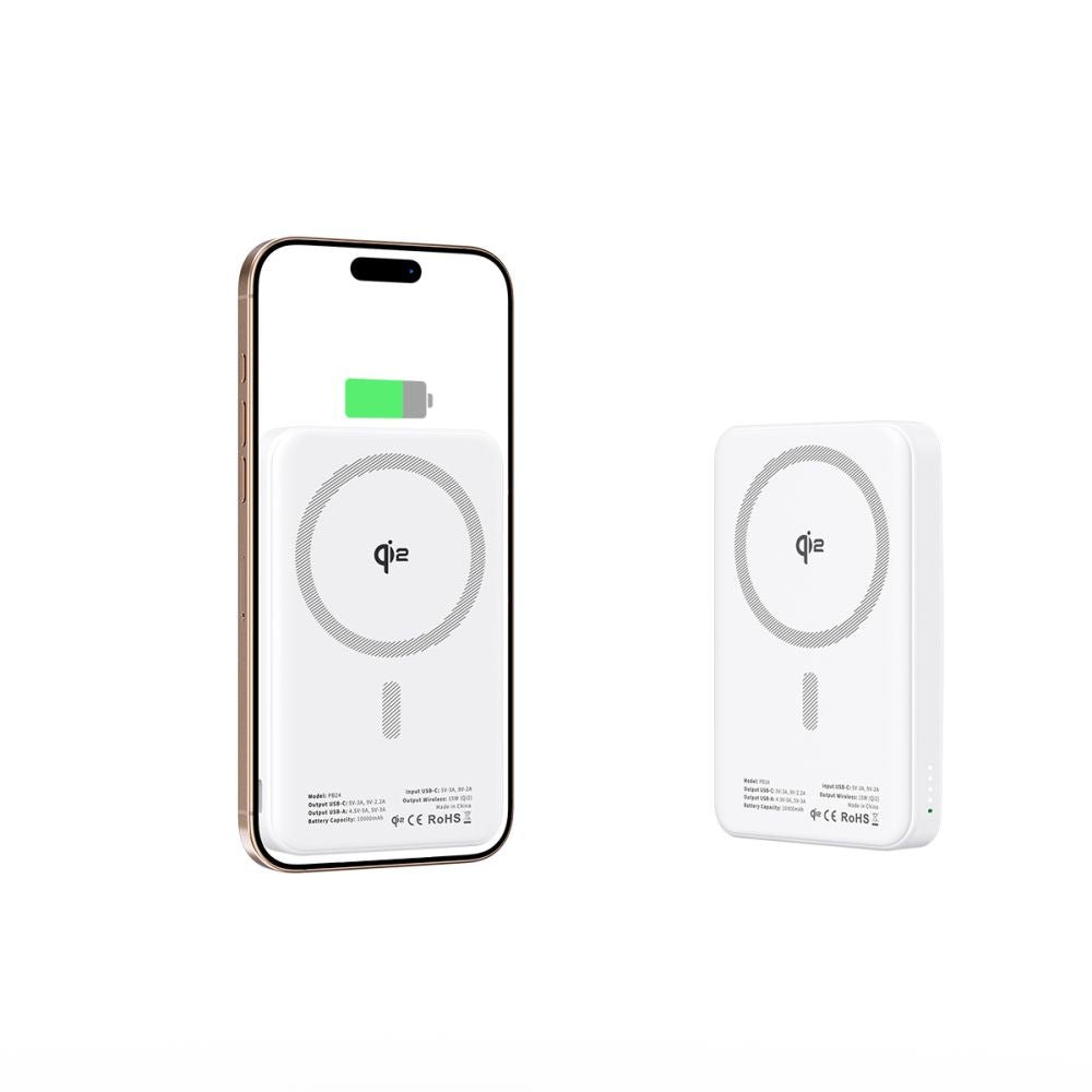 Tech - Protect PB24 Lifemag QI2 MagSafe PowerBank Μαγνητικό PowerBank Κινητού 10000 mAh - White