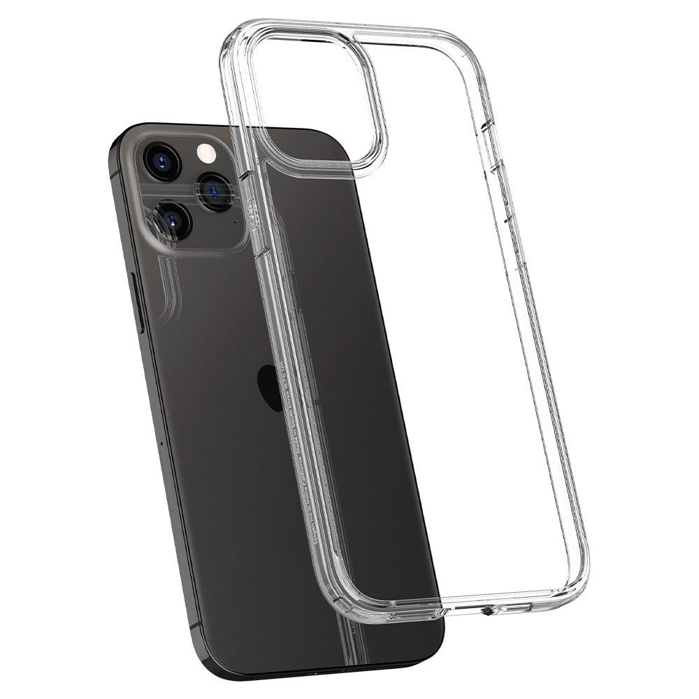Spigen iPhone 12 Pro Max Ultra Hybrid Σκληρή Θήκη με Πλαίσιο Σιλικόνης - Crystal Clear