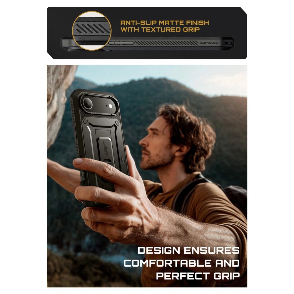 Supcase iPhone Air - Unicorn Beetle Pro - Σκληρή Θήκη με Προστασία Οθόνης και Stand - Black