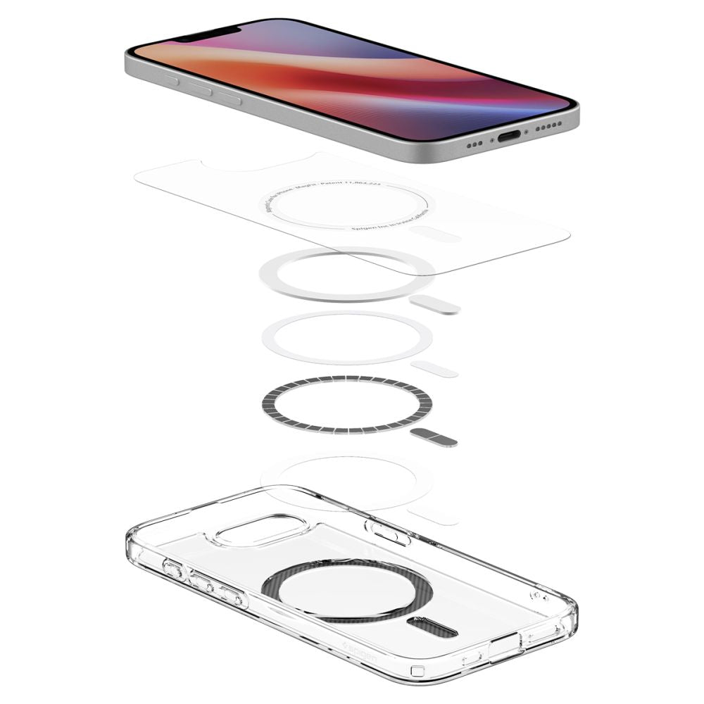 Spigen iPhone 16e Ultra Hybrid Mag Σκληρή Θήκη με Πλαίσιο Σιλικόνης Και MagSafe - Carbon Fiber
