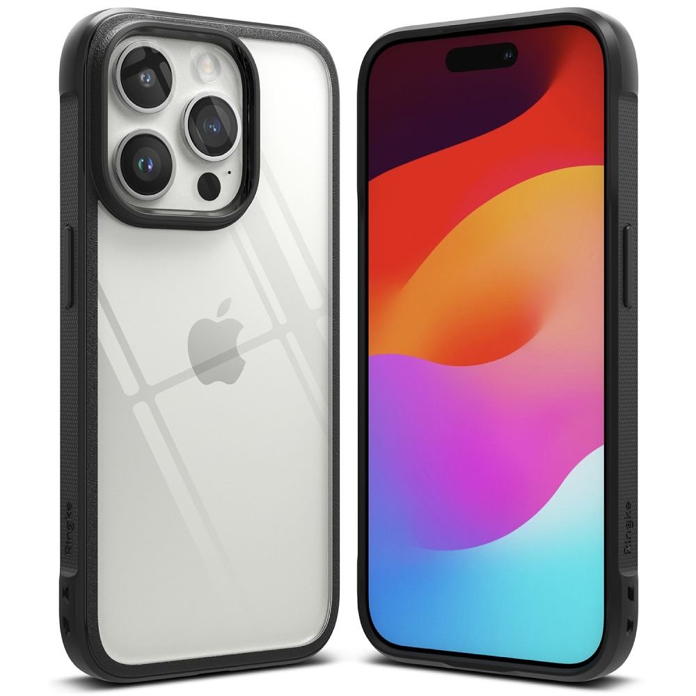 Ringke iPhone 15 Pro Fusion Bold Σκληρή Θήκη με Πλαίσιο Σιλικόνης - Black / Διάφανη