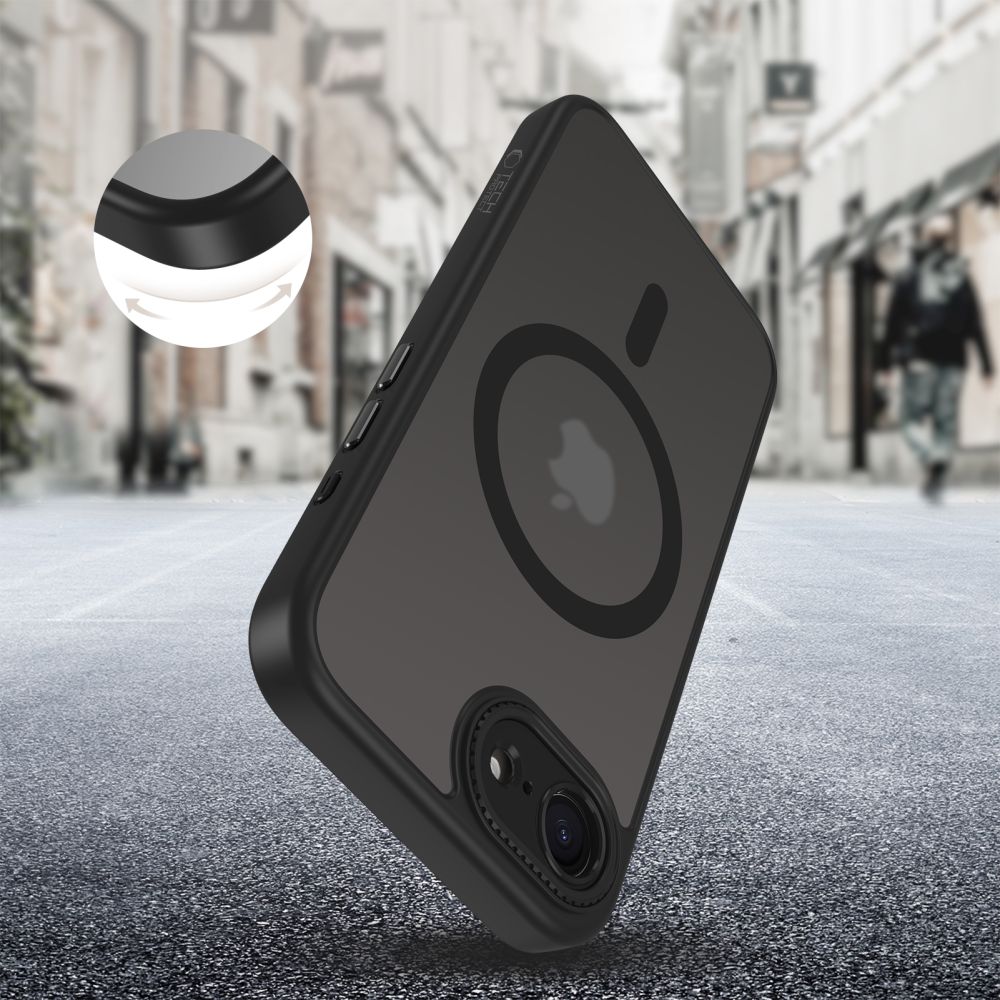 Tech - Protect iPhone 16e MagCam - MagSafe Σκληρή Θήκη με Πλαίσιο Σιλικόνης και Προστασία Κάμερας - Matte Black