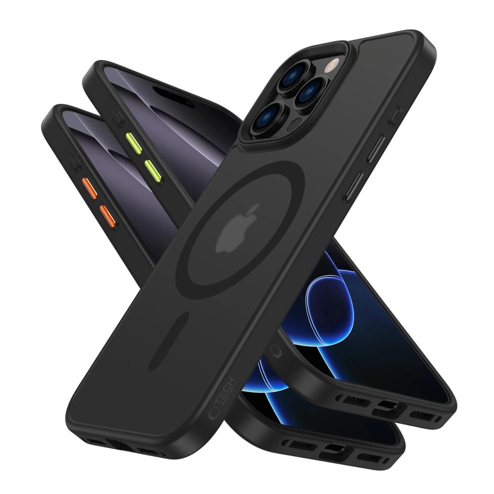 Tech - Protect iPhone 16 Pro - MagMat XT 3 - Set - Σκληρή Θήκη με Πλαίσιο Σιλικόνης και MagSafe - Ημιδιάφανη / Matte Black