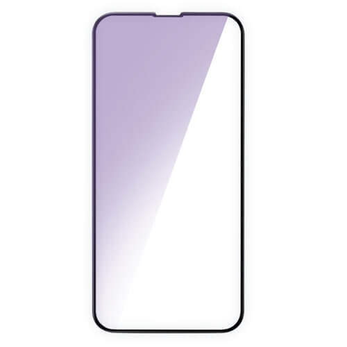 Baseus iPhone 13 Pro Max 0.3mm Anti - Blue Light Case Friendly Full Screen Αντιχαρακτικό Γυαλί Οθόνης - 2 Τεμάχια - Black - SGQP010501