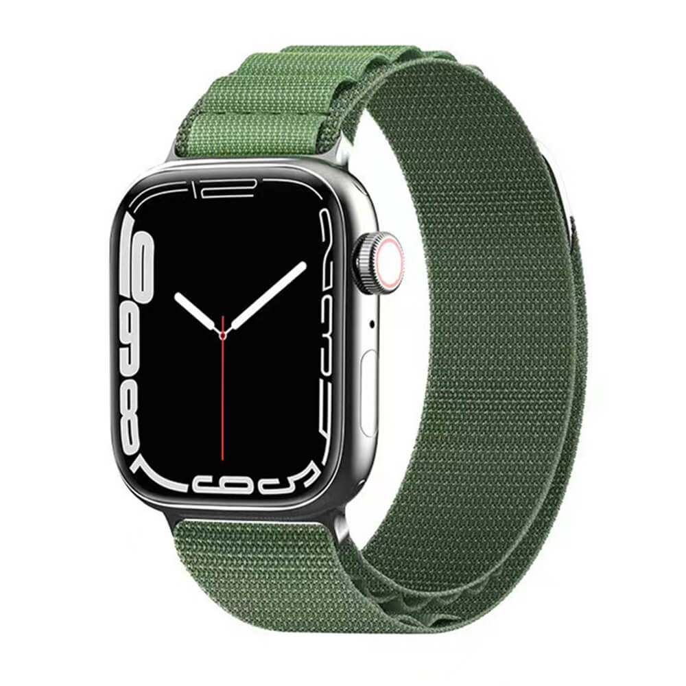 Techsuit Λουράκι Apple Watch 4/5/6/7/8/9/10/11 - SE (1/2/3) - ULTRA (1/2/3) - 44/45/46/49mm Watchband W037 Nylon - Army Green