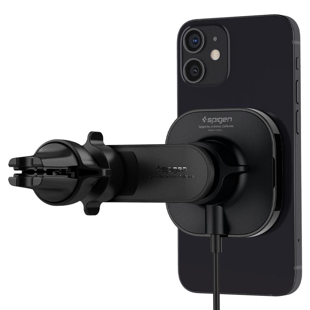 Spigen ITS12W OneTap Μαγνητική Βάση Αυτοκινήτου Αεραγωγού με Ασύρματη Φόρτιση MagSafe - Black