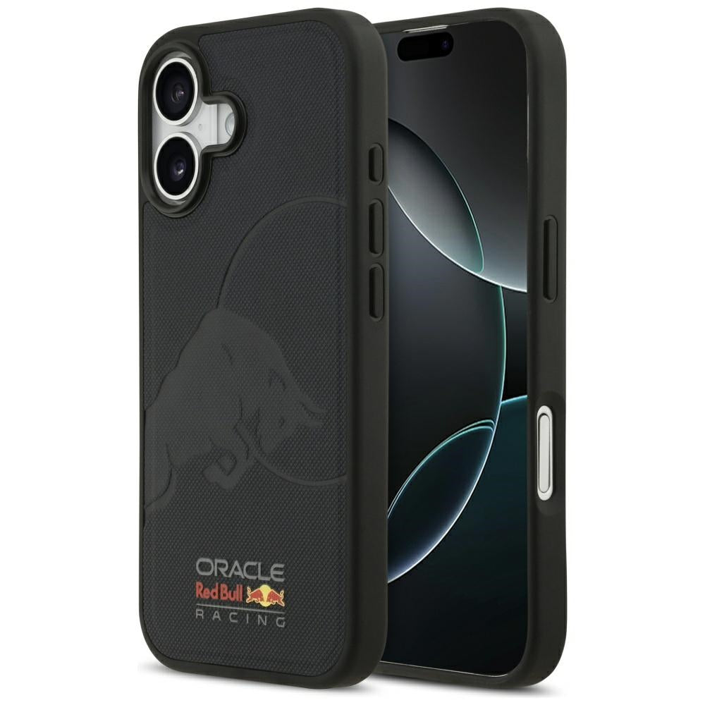 Red Bull iPhone 17 - Meshed Debossed Bull MagSafe - Σκληρή Θήκη με Επένδυση Συνθετικού Δέρματος και Πλαίσιο Σιλικόνης - Navy - RBHMP17S24PUBUFV