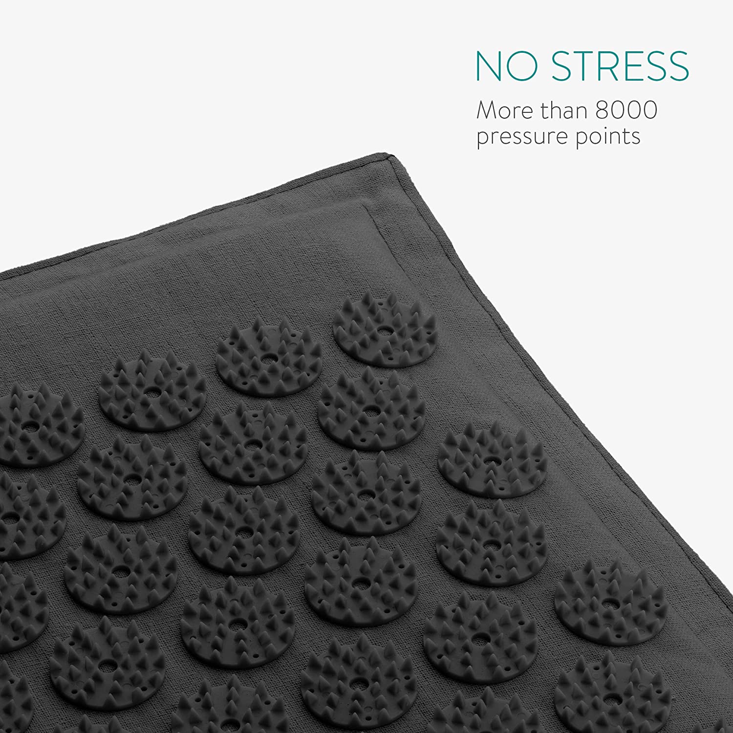 Navaris Eco - Friendly Σετ με Χαλάκι και Μαξιλάρι Μασάζ - Black - 51747.01.01