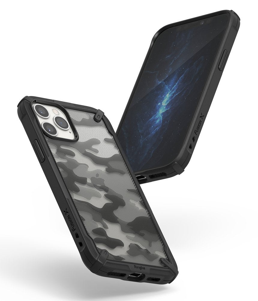 Ringke iPhone 12 Pro Max Fusion X Σκληρή Θήκη με Πλαίσιο Σιλικόνης - Black - Camo