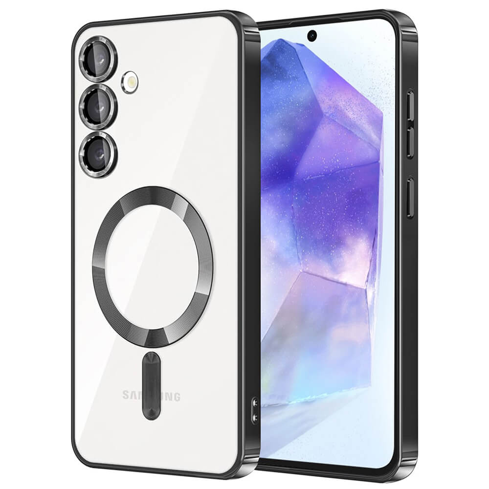 Techsuit Samsung Galaxy A55 5G - Luxury Crystal MagSafe - Θήκη Σιλικόνης - Black