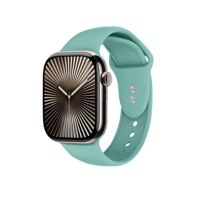 Crong Λουράκι Apple Watch 2/3/4/5/6/7/8/9/10/11 - SE (1/2/3) - 38/40/41/42mm Σιλικόνης - Liquid Strap - Turquoise