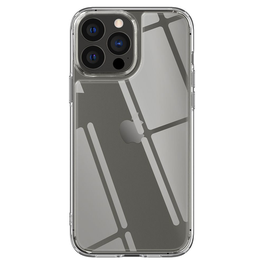Spigen iPhone 13 Pro Quartz Hybrid Θήκη με Πλαίσιο Σιλικόνης και Όψη Γυαλιού Tempered Glass - Crystal Clear