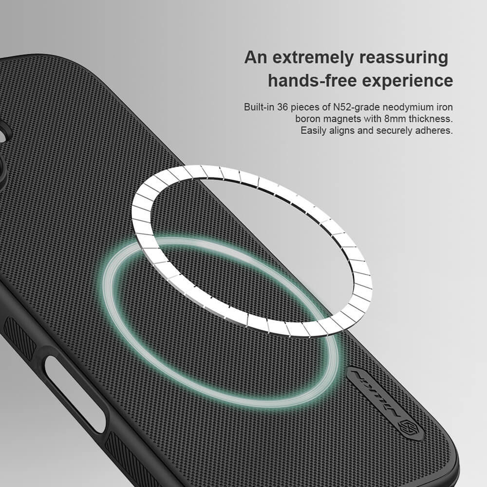 Nillkin iPhone 16 Plus Super Frosted Shield Pro Magnetic Σκληρή Θήκη με MagSafe - Black