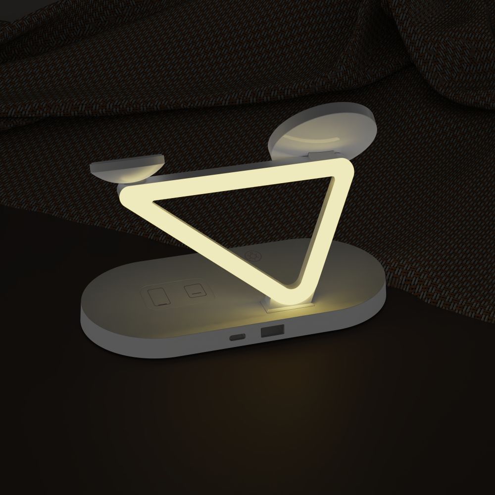 Tech - Protect QI15W - A41 3in1 Ασύρματος Μαγνητικός Φορτιστής MagSafe - White