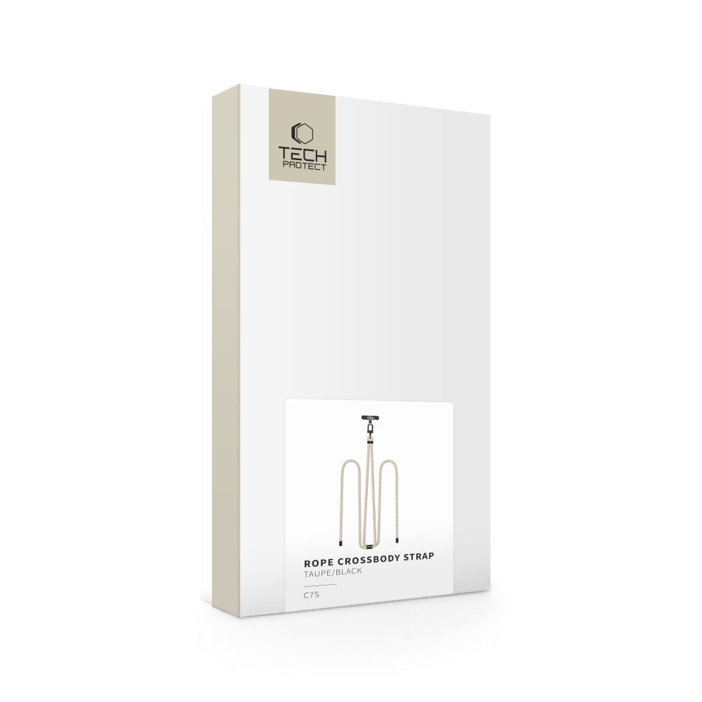 Tech - Protect C7S Rope CrossBody Strap - Universal Λουράκι για Θήκη Κινητού - Taupe / Black