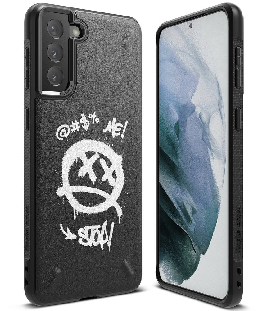 Ringke Samsung Galaxy S21 Plus Onyx Durable TPU Case Θήκη Σιλικόνης - Design Graffiti - Black