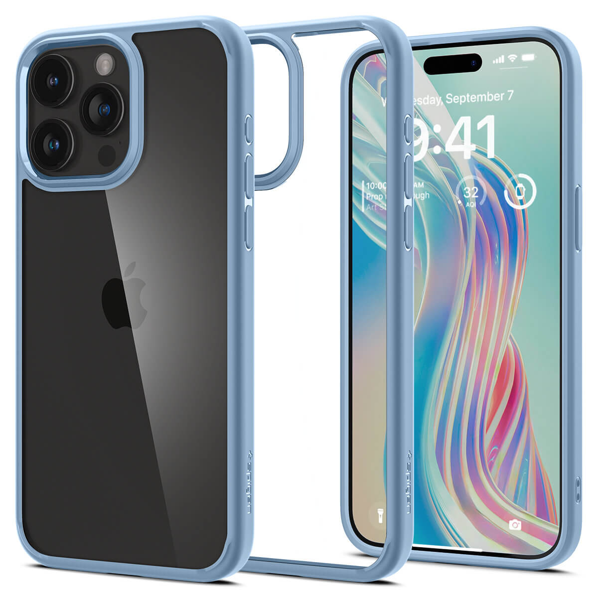 Spigen iPhone 15 Pro Max Ultra Hybrid Σκληρή Θήκη με Πλαίσιο Σιλικόνης - Sierra Blue