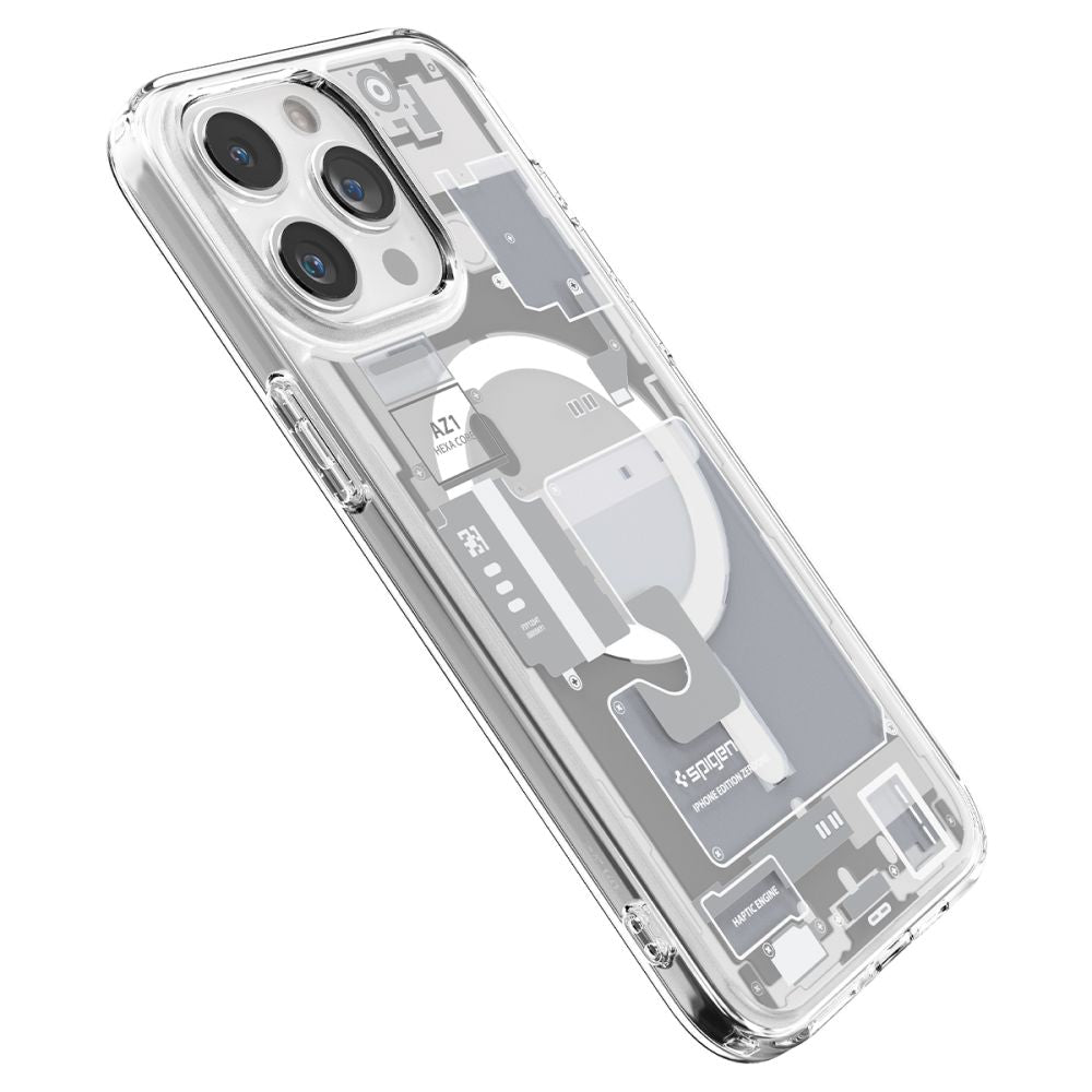 Spigen iPhone 15 Pro Max Ultra Hybrid Mag Σκληρή Θήκη με Πλαίσιο Σιλικόνης Και MagSafe - Zero One White