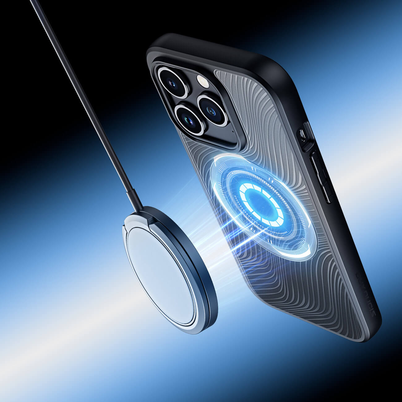 Dux Ducis iPhone 15 Pro Aimo MagSafe Σκληρή Θήκη με Πλαίσιο Σιλικόνης και MagSafe - Black