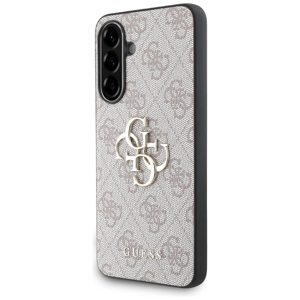 Guess Samsung Galaxy A36 5G - Big 4G Logo Classic Logo - Σκληρή Θήκη με Επένδυση από Οικολογικό Δέρμα - Pink - GUHCSA364GMGPI