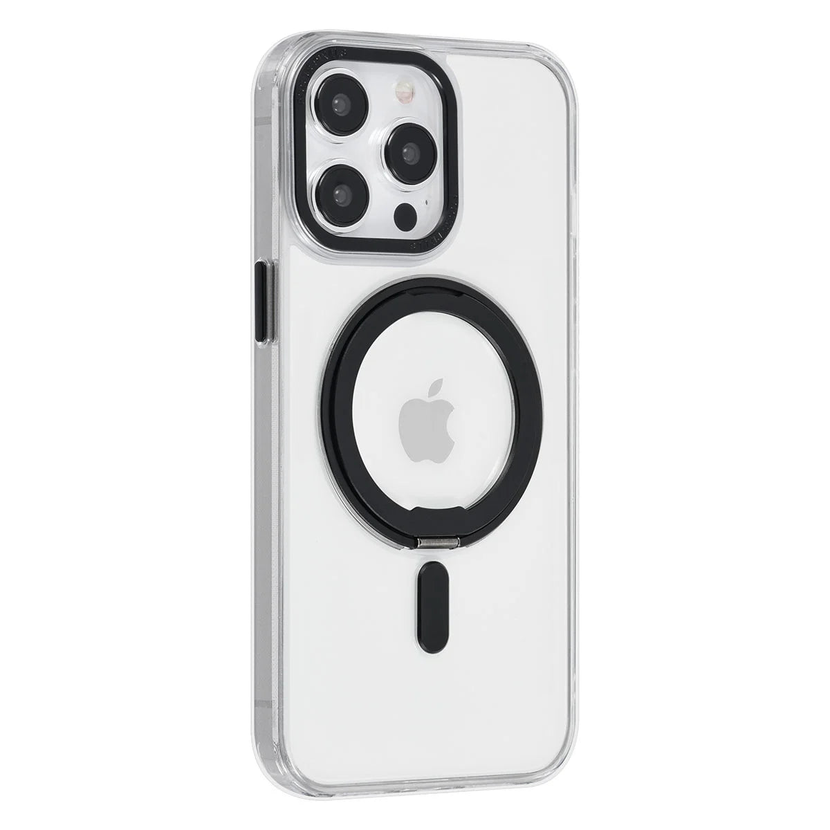 Tuniq iPhone 15 Pro Max - Σκληρή MagSafe Θήκη με Περιστρεφόμενο Δαχτυλίδι Συγκράτησης - Διάφανη / Μαύρη