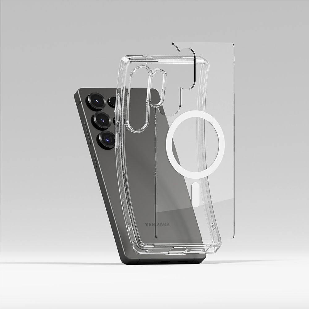 Ringke Samsung Galaxy S25 Ultra - Fusion Magnetic - Σκληρή Θήκη με Πλαίσιο Σιλικόνης και MagSafe - Διάφανη