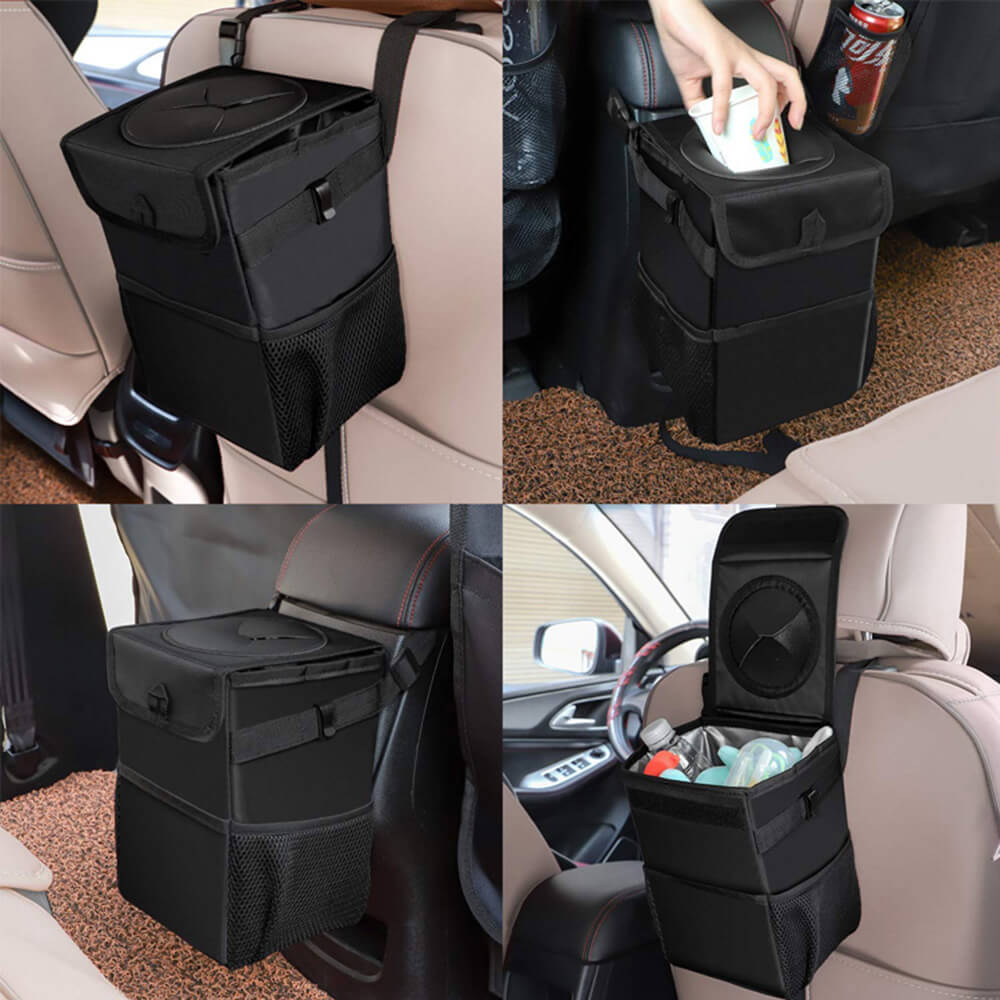 Techsuit Car Trash Organizer - Πτυσσόμενη Τσάντα Απορριμάτων για το Αυτοκίνητο - Black - CO - T3