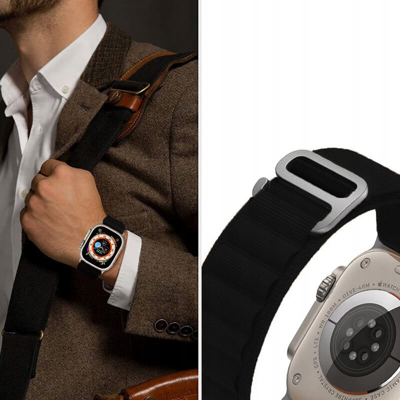 Tech - Protect Λουράκι Apple Watch 8/9/10/11 - SE (1/2/3) - Ultra (1/2/3) – 44/45/46/49mm Nylon Pro - Black