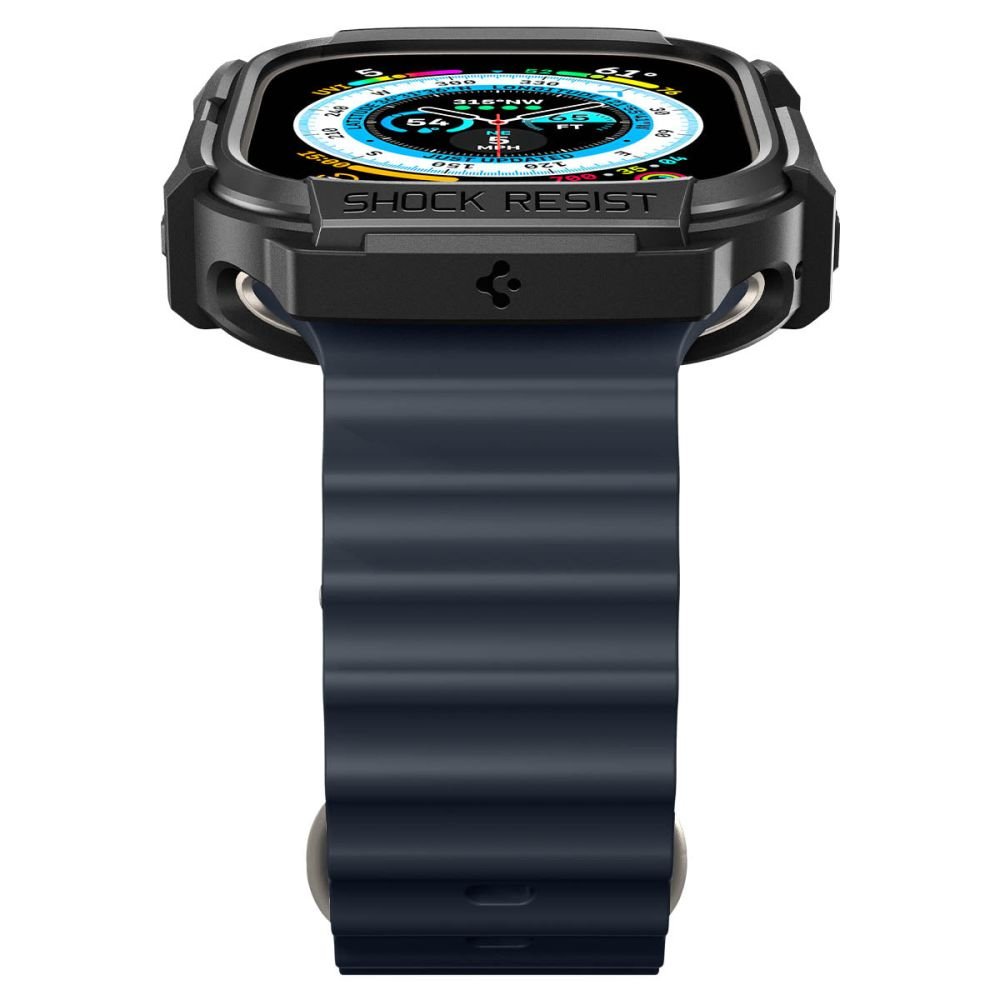 Spigen Θήκη Apple Watch Ultra (1/2/3) - 49mm Rugged Armor - Matte Black