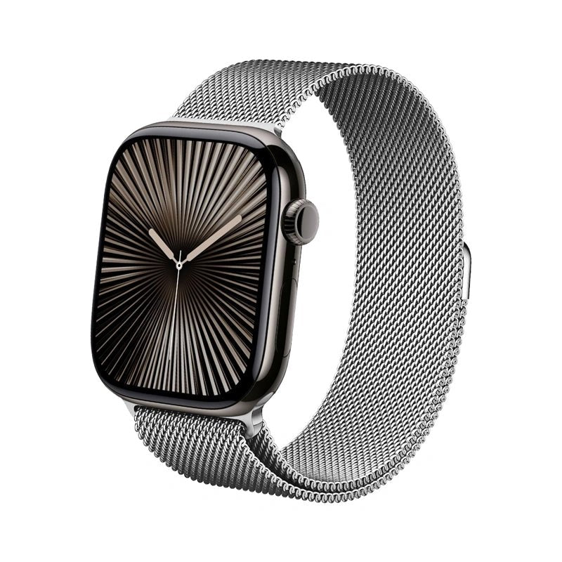 Crong Λουράκι Apple Watch 4/5/6/7/8/9/10/11 - SE (1/2/3) - ULTRA (1/2/3) - 44/45/46/49mm από Ανοξείδωτο Ατσάλι - Milano Steel - Silver