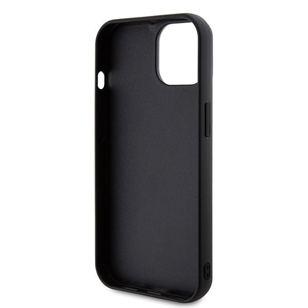 Karl Lagerfeld iPhone 15 / 14 / 13 - Σκληρή Θήκη με Πλαίσιο Σιλικόνης - 3D Rubber Glitter Logo - Black
