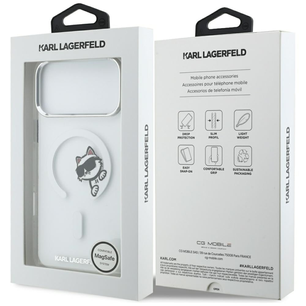 Karl Lagerfeld iPhone 17 Pro Max - Σκληρή Θήκη με Πλαίσιο Σιλικόνης - IML Peekaboo MagSafe - Διάφανη
