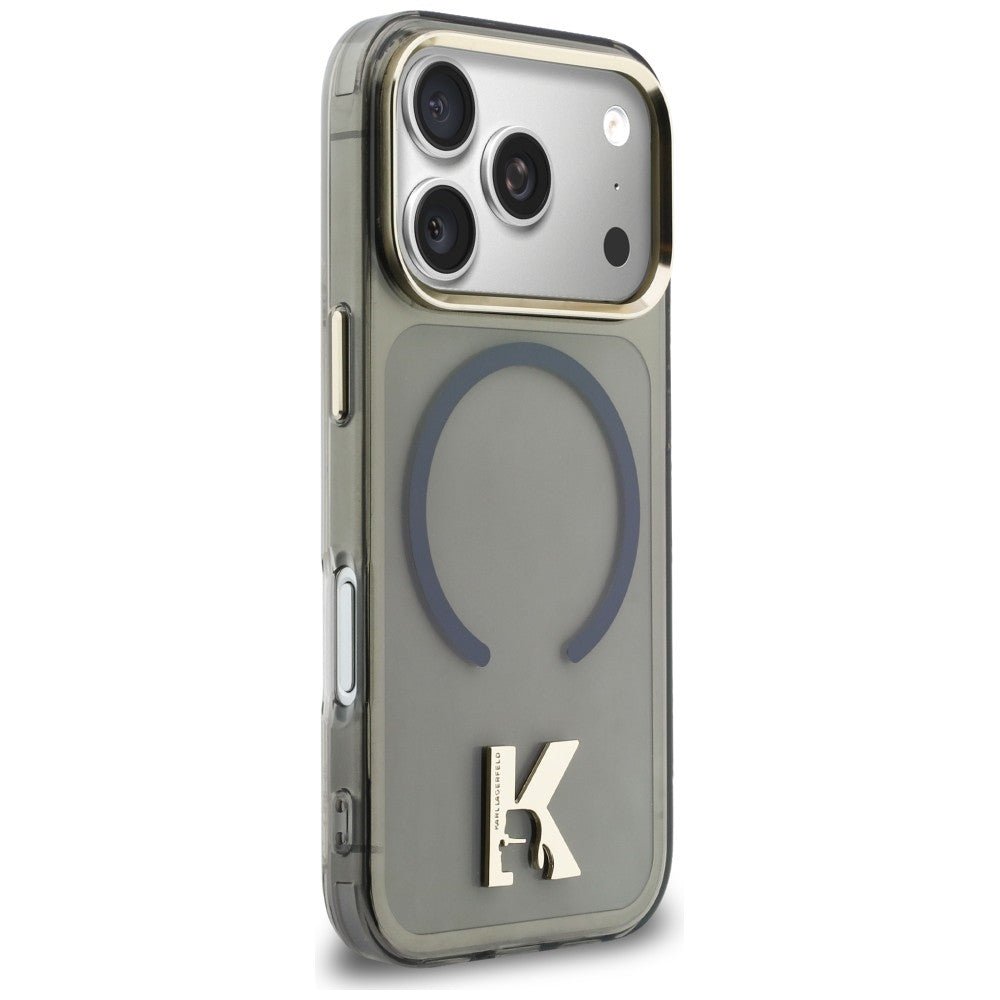 Karl Lagerfeld iPhone 17 Pro - Σκληρή Θήκη με Πλαίσιο Σιλικόνης - IML K Head Logo MagSafe - Black