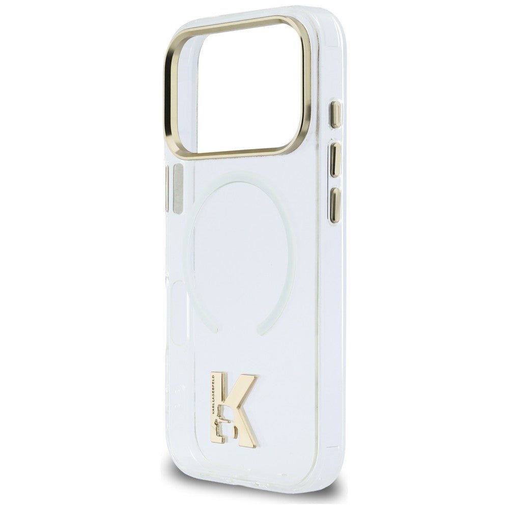 Karl Lagerfeld iPhone 17 Pro - Σκληρή Θήκη με Πλαίσιο Σιλικόνης - IML K Head Logo MagSafe - Clear