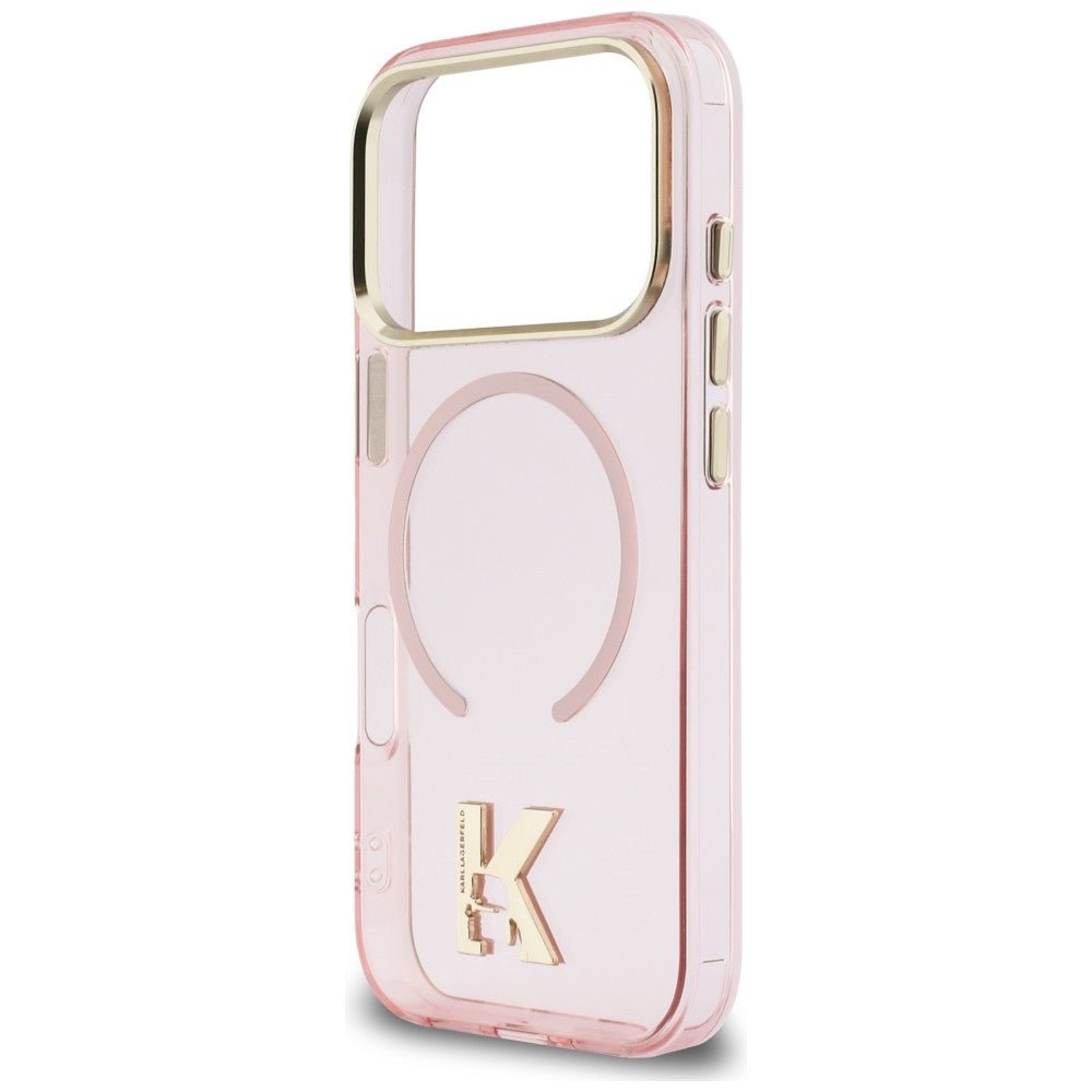 Karl Lagerfeld iPhone 17 Pro - Σκληρή Θήκη με Πλαίσιο Σιλικόνης - IML K Head Logo MagSafe - Pink