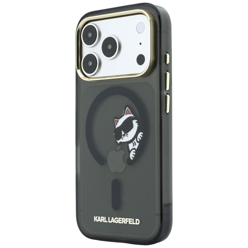 Karl Lagerfeld iPhone 18 Pro / iPhone 17 Pro - Σκληρή Θήκη με Πλαίσιο Σιλικόνης και MagSafe - Peekaboo Logo - Black