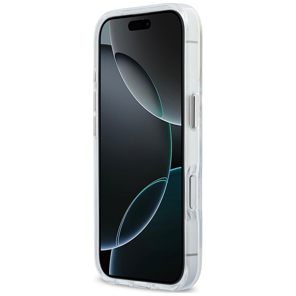 Karl Lagerfeld iPhone 18 Pro / iPhone 17 Pro - Σκληρή Θήκη με Πλαίσιο Σιλικόνης και MagSafe - Script Logo - Clear