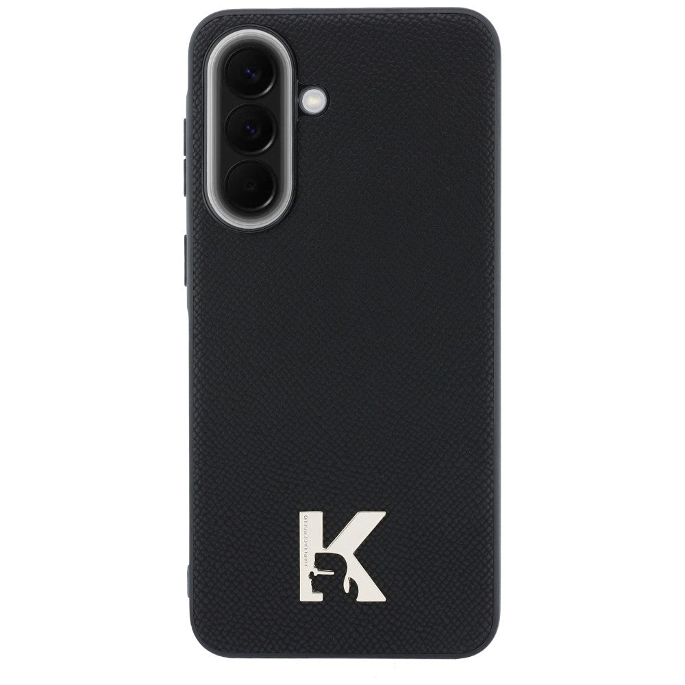 Karl Lagerfeld Samsung Galaxy A57 5G - Σκληρή Θήκη με Επένδυση Οικολογικού Δέρματος και MagSafe - Karl Head Logo - Black
