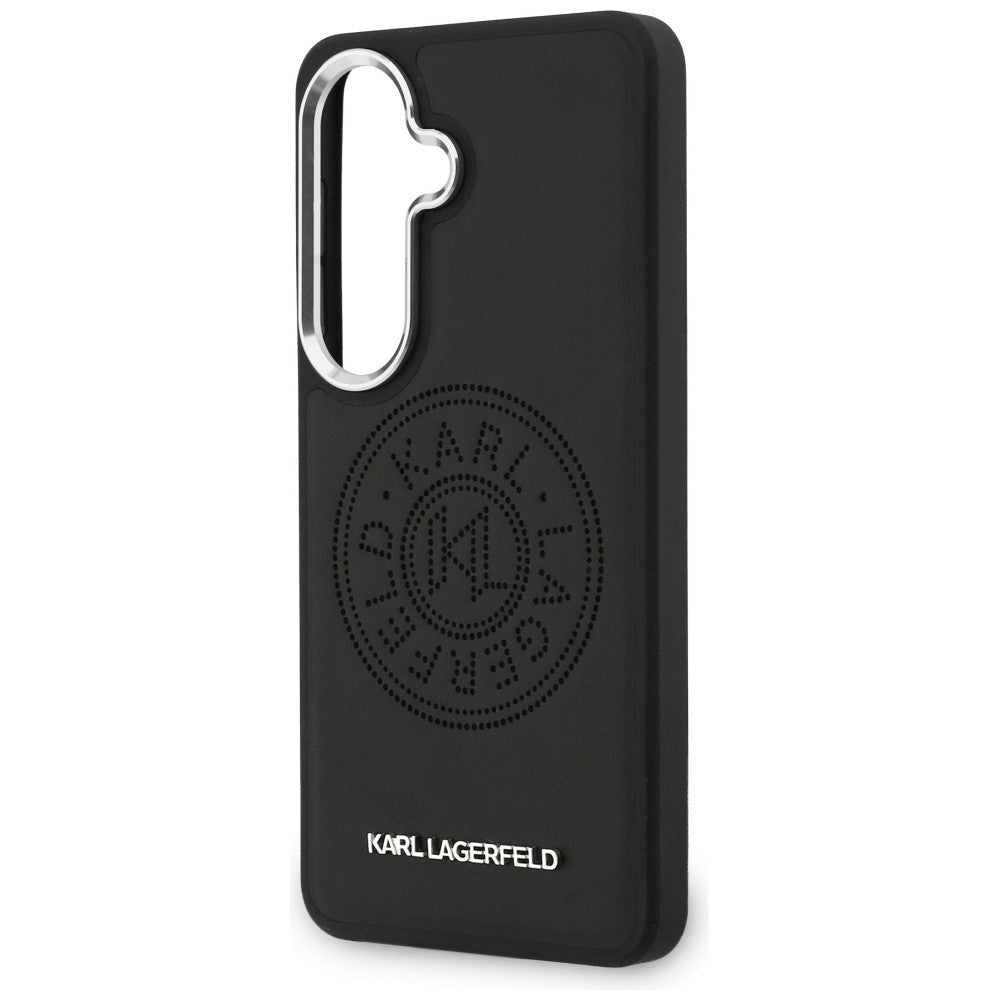 Karl Lagerfeld Samsung Galaxy S26 - Θήκη με Επένδυση Συνθετικού Δέρματος - Perforated KL MagSafe - Black