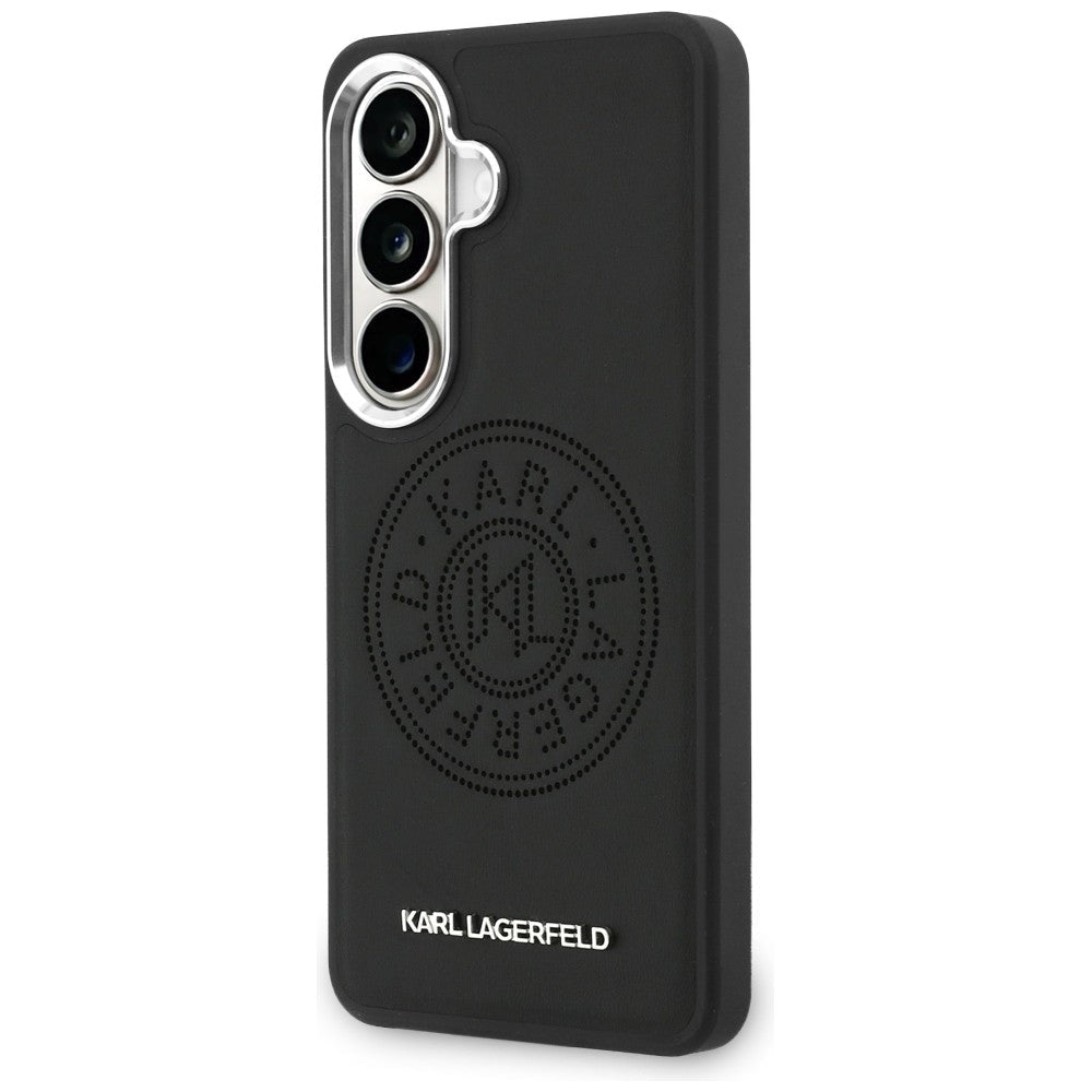Karl Lagerfeld Samsung Galaxy S26 - Θήκη με Επένδυση Συνθετικού Δέρματος - Perforated KL MagSafe - Black