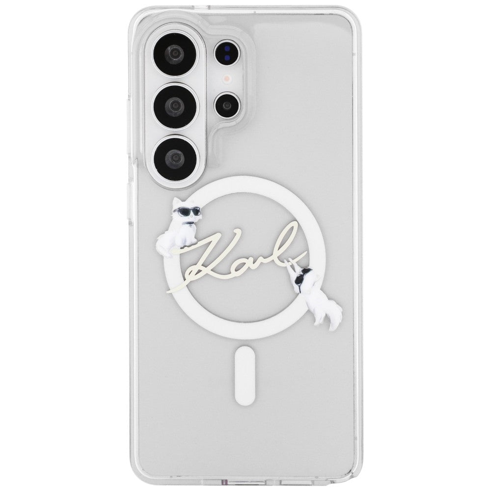 Karl Lagerfeld Samsung Galaxy S26 Ultra - Σκληρή Θήκη με Πλαίσιο Σιλικόνης - IML KC Script MagSafe - Clear
