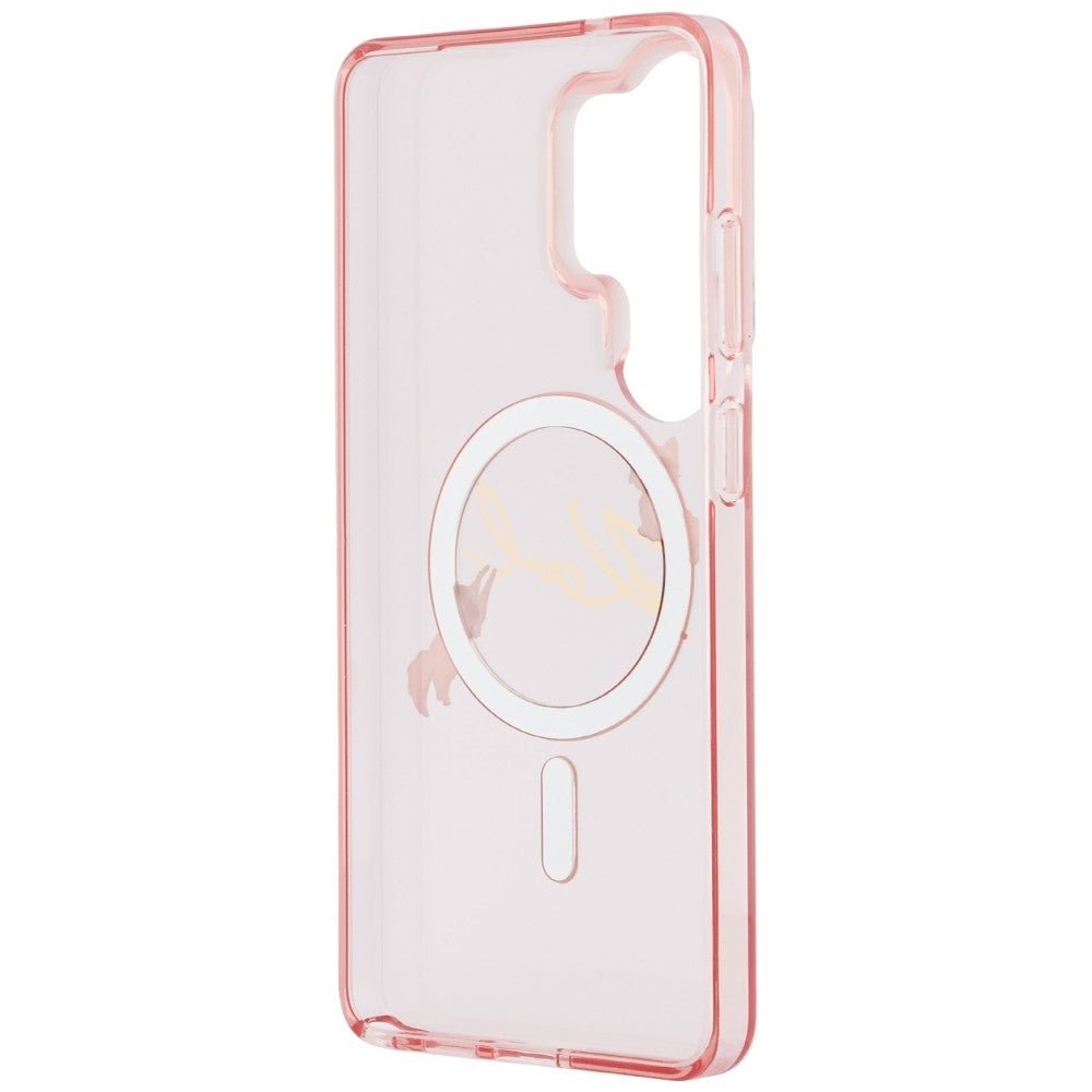 Karl Lagerfeld Samsung Galaxy S26 Ultra - Σκληρή Θήκη με Πλαίσιο Σιλικόνης - IML KC Script MagSafe - Pink