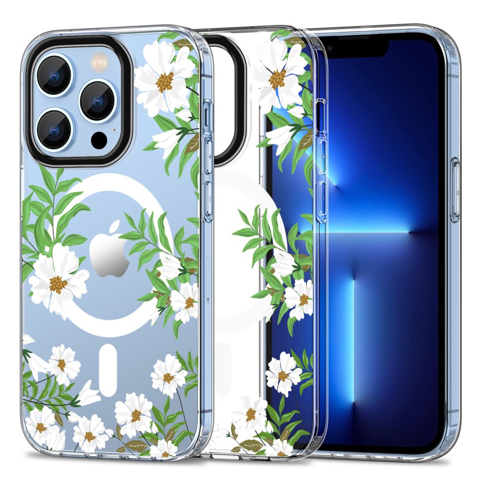 Tech - Protect iPhone 13 Pro MagMood Σκληρή Θήκη με Πλαίσιο Σιλικόνης και MagSafe - Spring Daisy