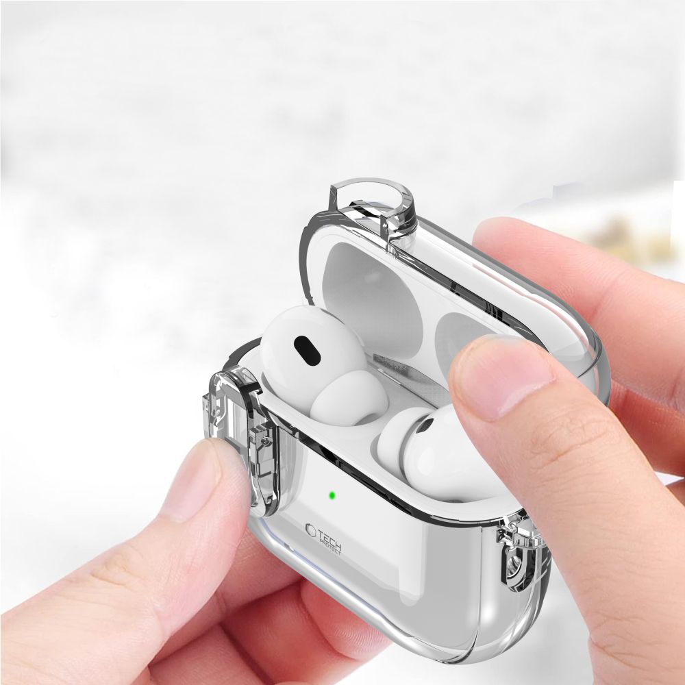 Tech - Protect AirPods Pro 1 / 2 Θήκη από Σκληρό Πλαστικό - Slim Hook - Διάφανη
