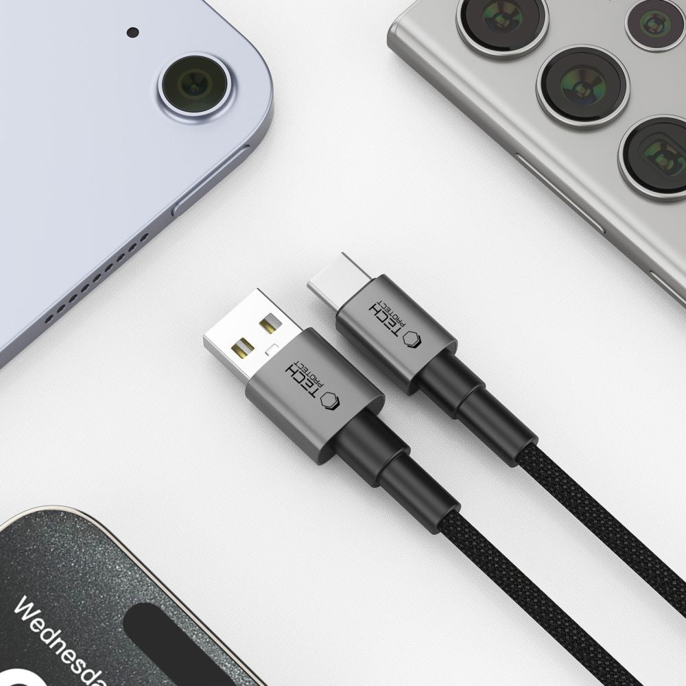 Tech - Protect UltraBoost DNA 15W 3A - Καλώδιο Δεδομένων και Φόρτισης USB - A to USB - C - 3m - Iron Grey