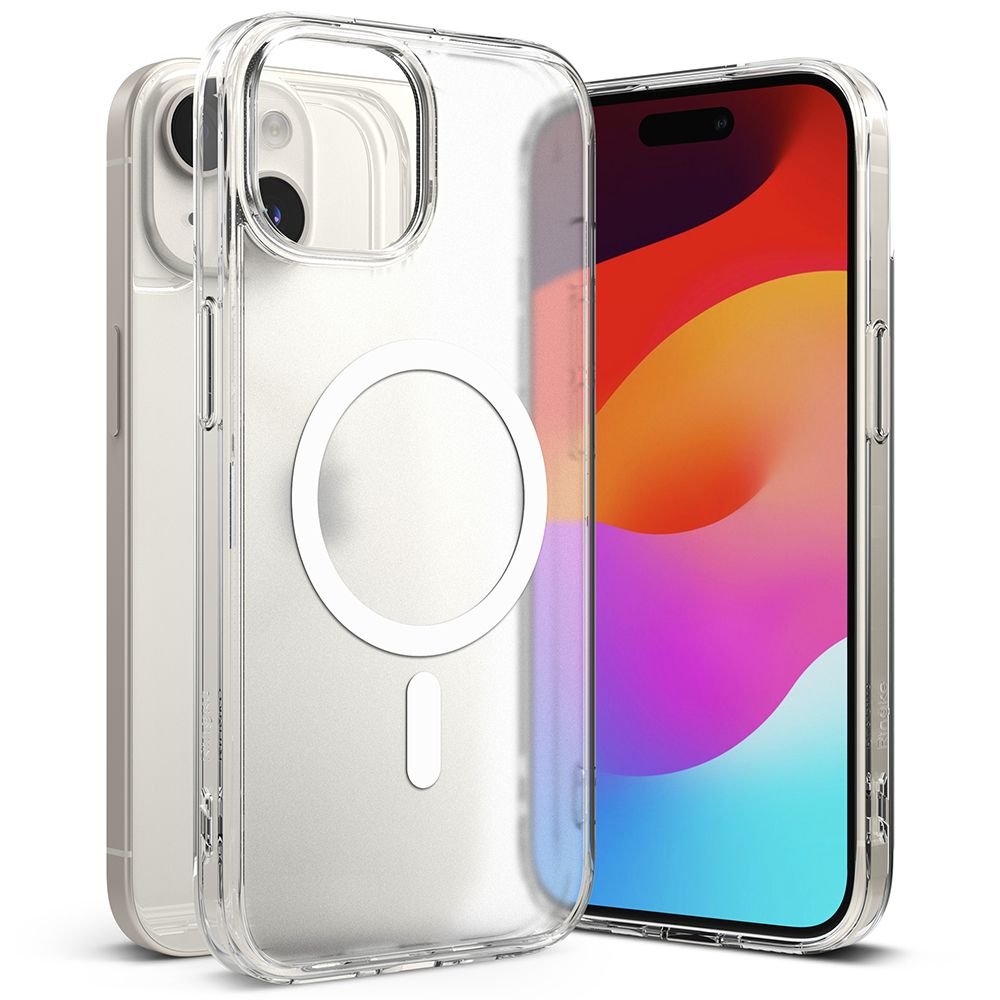 Ringke iPhone 15 Plus Fusion Σκληρή Θήκη με Πλαίσιο Σιλικόνης και MagSafe - Matte Clear